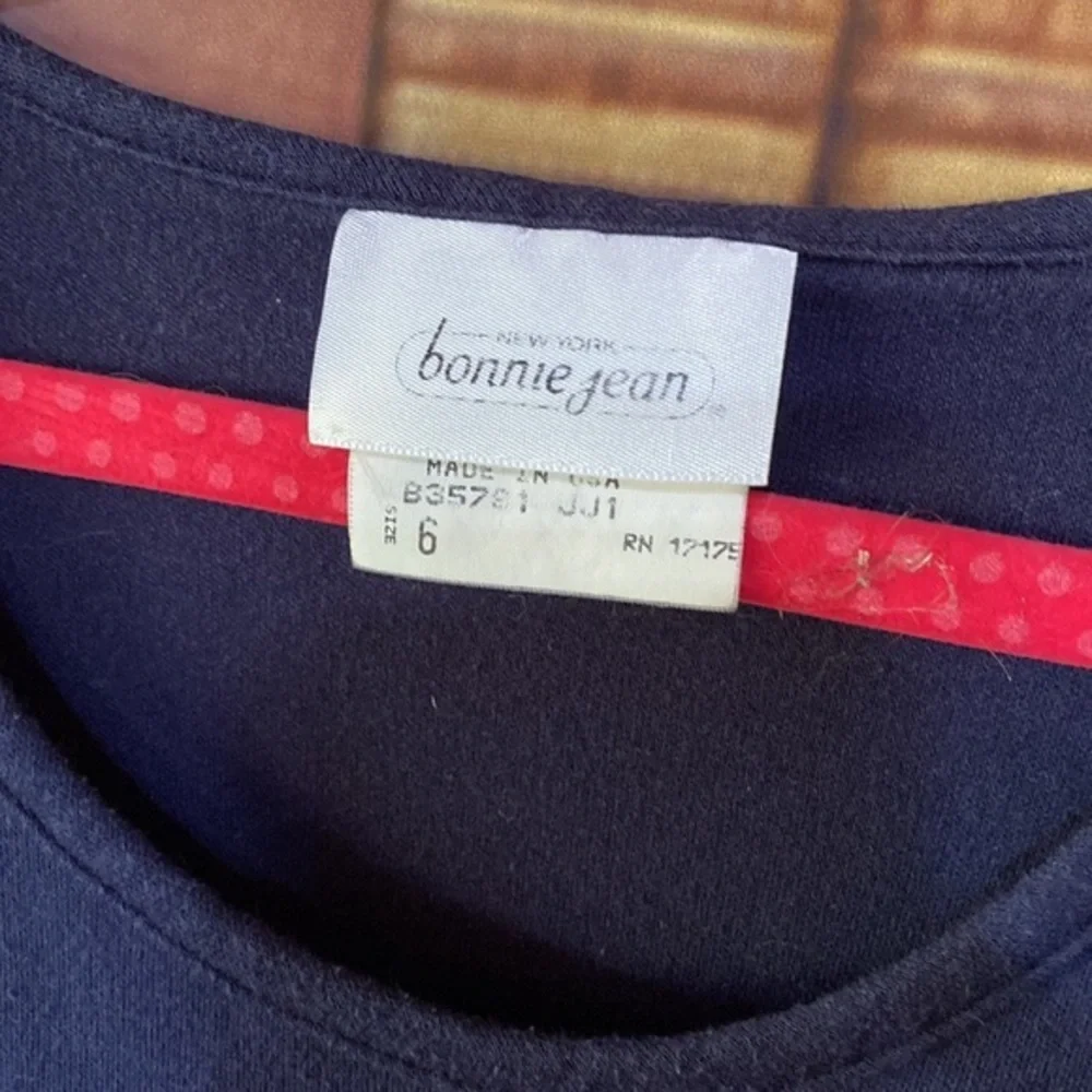 Vintage Bonnie Jean Apple Blossom Ruffle Dress Girls Size 6 Cottagecore